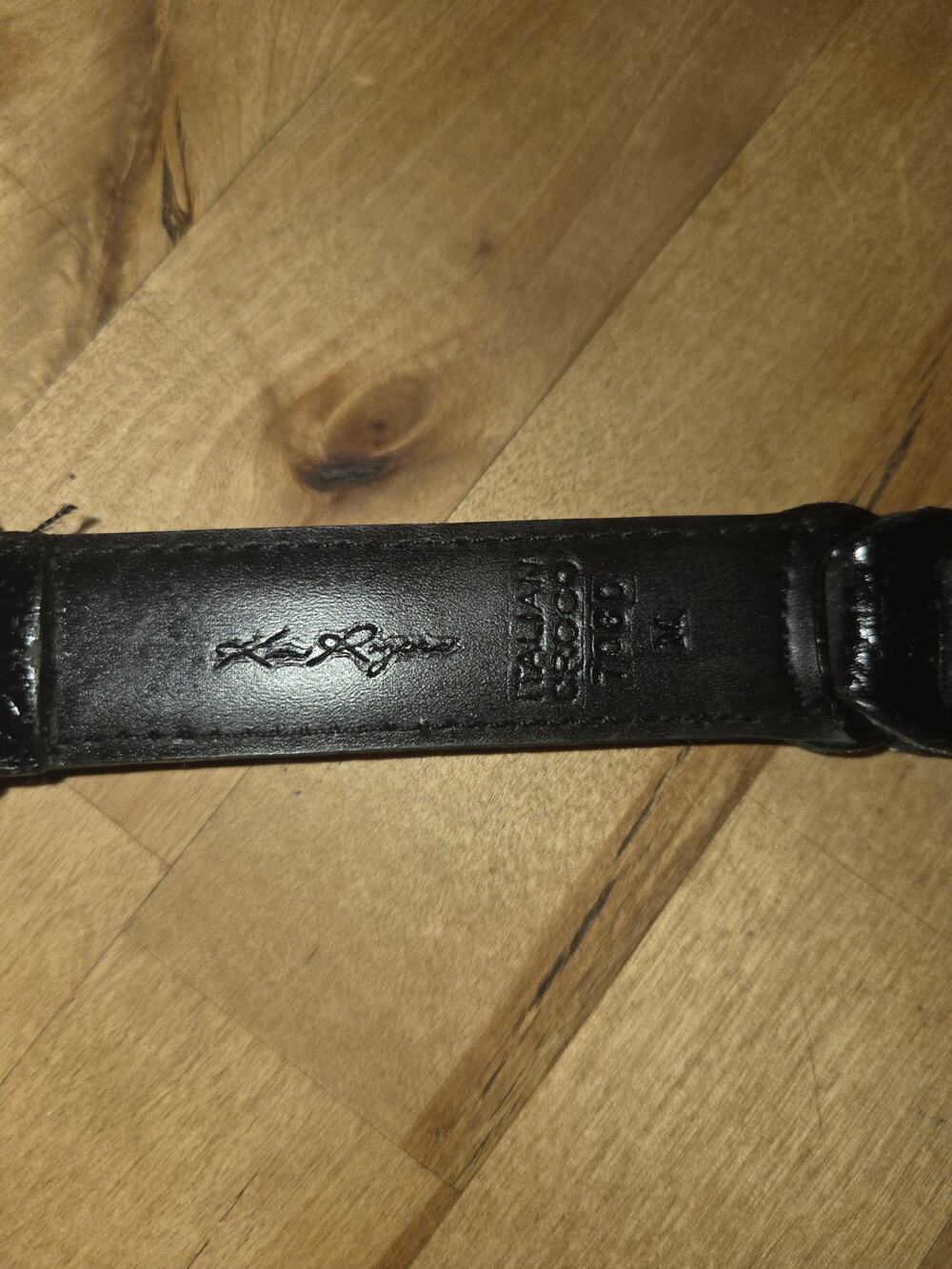 Womans Kim Rogers Italian Crocodile Leather Belt size M